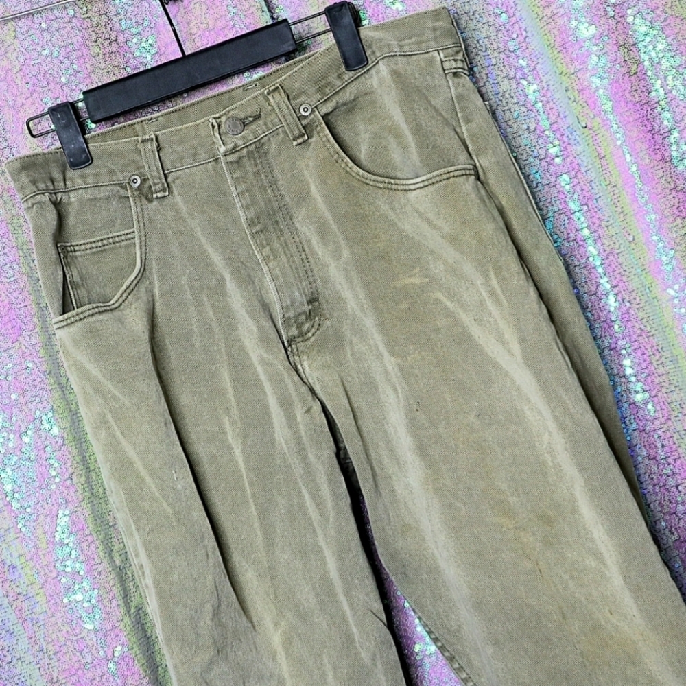 TAN JEANS 31x28 Wrangler Silver Edition Tan Western Cowboy VINTAGE 70s 80s Fall